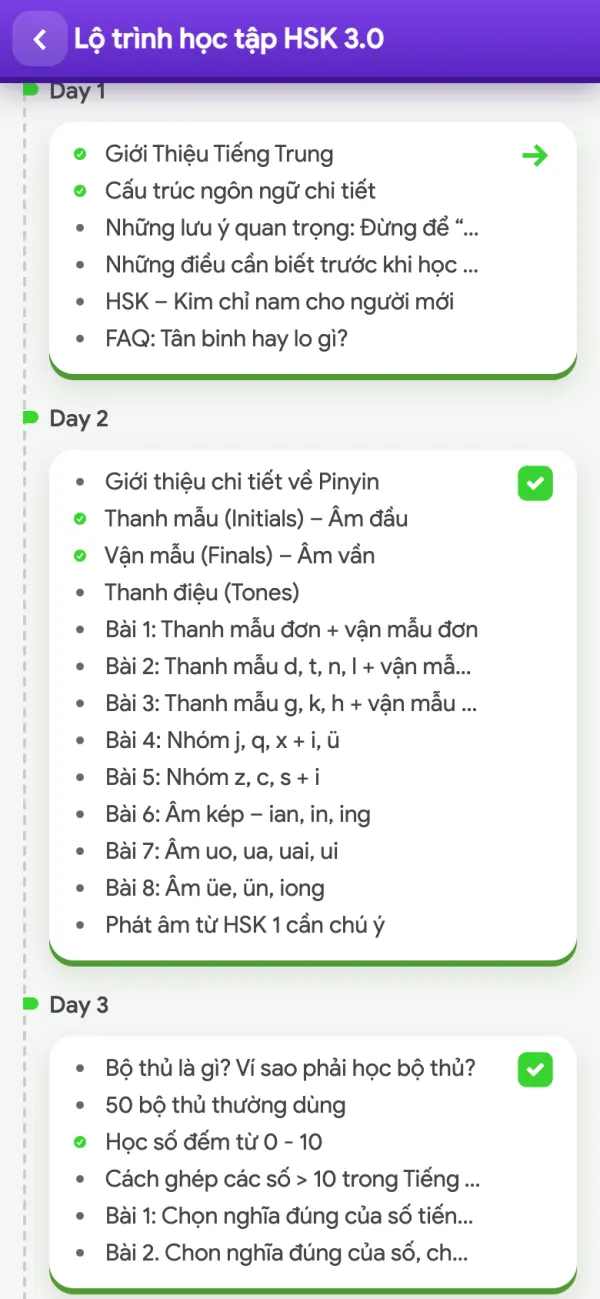 Lộ trình học HSK 3.0 theo ngày: pinyin, thanh mẫu, vận mẫu, bộ thủ